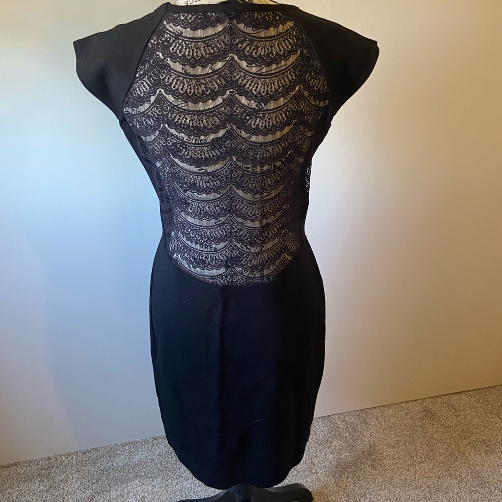 French connection, brand pencil dress with lace back. Size 12.